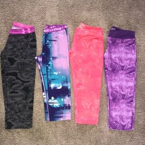Four Pairs of UA Cropped Leggings